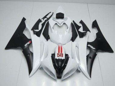 58 Sic Bianco & Nero 2008-2016 Yamaha R6 Carene Moto