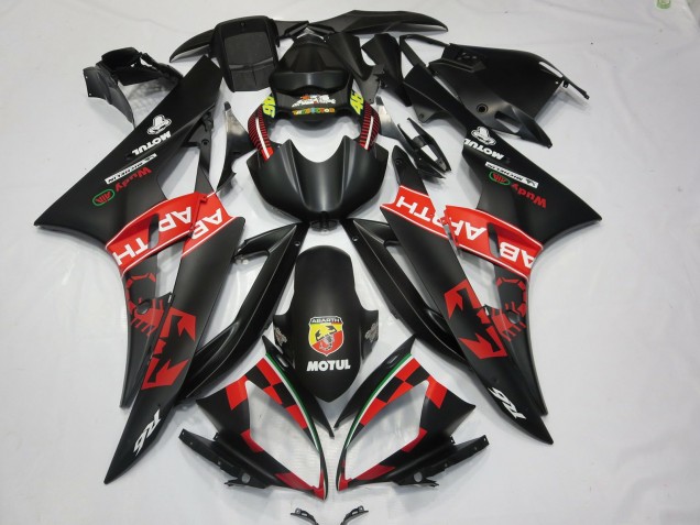 Abarth Nero Opaco 2006-2007 Yamaha R6 Carene Moto Abarth Nero Opaco 2006-2007 Yamaha R6 Carene Moto