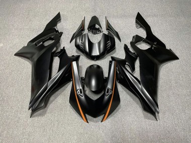 Accenti Neri Opachi & Arancioni 2017-2021 Yamaha R6 Carene Moto
