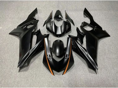 Accenti Neri Opachi & Arancioni 2017-2021 Yamaha R6 Carene Moto