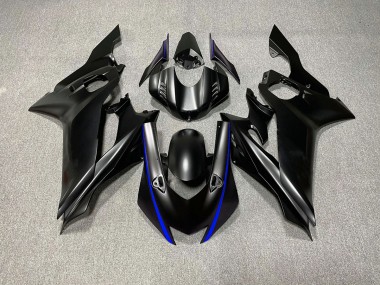 Accenti Neri Opachi & Blu 2017-2021 Yamaha R6 Carene Moto