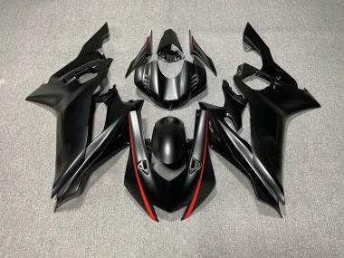 Accenti Neri Opachi & Rossi 2017-2021 Yamaha R6 Carene Moto