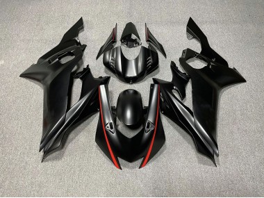 Accenti Neri Opachi & Rossi 2017-2021 Yamaha R6 Carene Moto