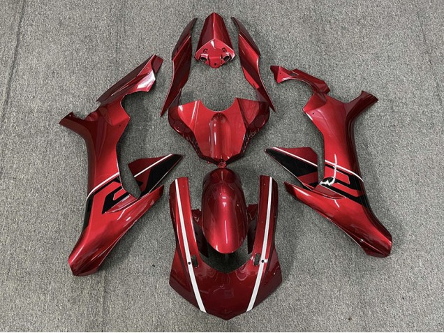 Accenti Rosso Intenso & Bianco & Nero 2015-2019 Yamaha R1 Carene Moto Accenti Rosso Intenso & Bianco & Nero 2015-2019 Yamaha R1 Carene Moto
