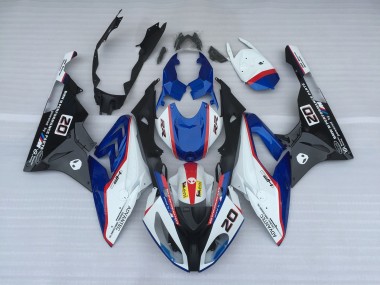 Alien Blu & Bianco 2009-2014 BMW S1000RR Carene Moto