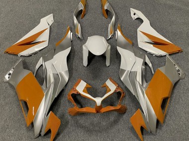 Arancio Bianco & Argento 2019-2023 Kawasaki ZX6R Carene Moto
