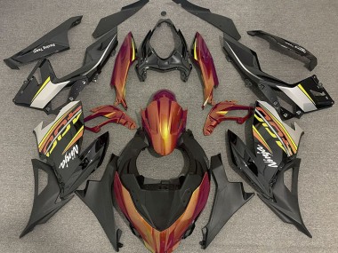 Arancio & Grigio Liquidi 2018-2023 Kawasaki Ninja 400 Carene Moto