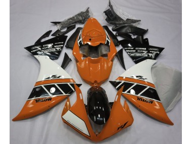 Arancio Lucido Bianco & Nero 2012-2014 Yamaha R1 Carene Moto