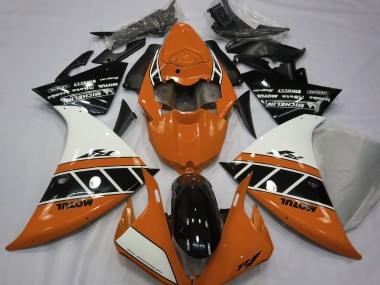 Arancio Lucido Bianco & Nero 2012-2014 Yamaha R1 Carene Moto
