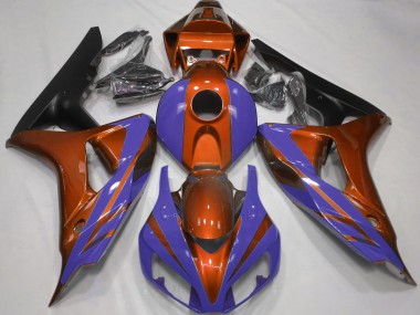 Arancio Lucido & Blu Scuro 2006-2007 Honda CBR1000RR Carene Moto