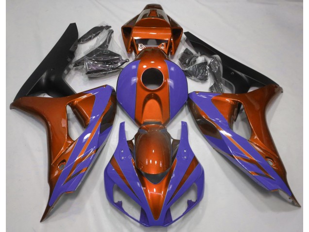 Arancio Lucido & Blu Scuro 2006-2007 Honda CBR1000RR Carene Moto Arancio Lucido & Blu Scuro 2006-2007 Honda CBR1000RR Carene Moto