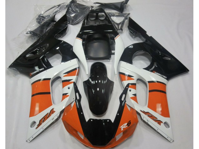 Arancio Lucido & Nero 1998-2002 Yamaha R6 Carene Moto Arancio Lucido & Nero 1998-2002 Yamaha R6 Carene Moto