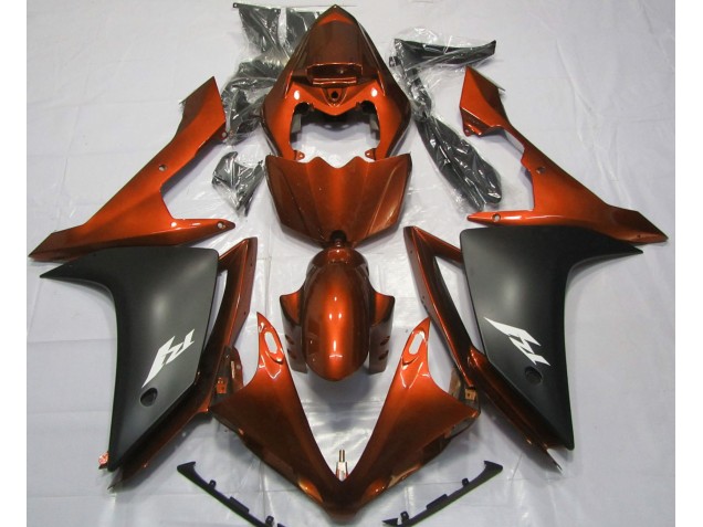 Arancio Lucido & Nero 2007-2008 Yamaha R1 Carene Moto Arancio Lucido & Nero 2007-2008 Yamaha R1 Carene Moto