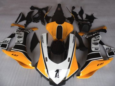 Arancione & Bianco 2015-2019 Yamaha R1 Carene Moto