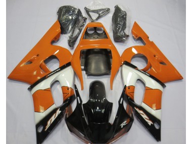 Arancione Bianco & Nero 1998-2002 Yamaha R6 Carene Moto