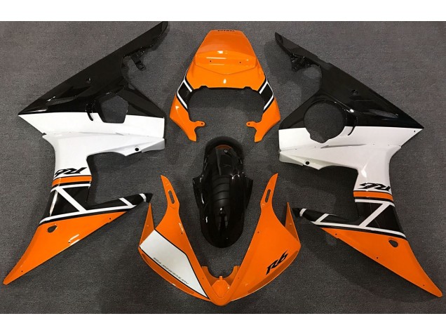 Arancione Bianco & Nero 2003-2004 Yamaha R6 Carene Moto Arancione Bianco & Nero 2003-2004 Yamaha R6 Carene Moto