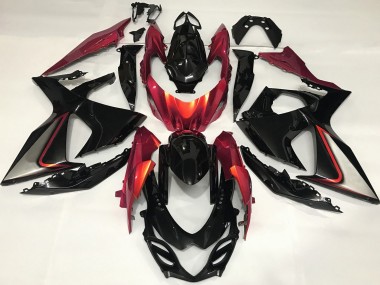 Arancione Bruciato & Nero 2009-2016 Suzuki GSXR 1000 Carene Moto