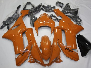 Arancione Lucido 2007-2008 Kawasaki ZX6R Carene Moto