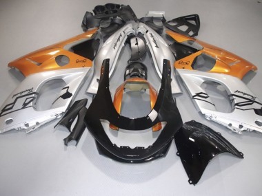 Arancione Lucido Argento & Nero 1998-2007 Yamaha YZF600 Carene Moto