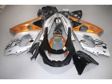Arancione Lucido Argento & Nero 1998-2007 Yamaha YZF600 Carene Moto
