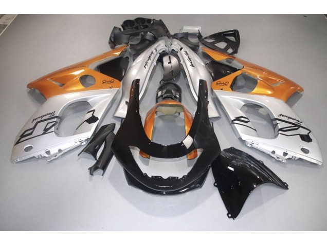 Arancione Lucido Argento & Nero 1998-2007 Yamaha YZF600 Carene Moto Arancione Lucido Argento & Nero 1998-2007 Yamaha YZF600 Carene Moto