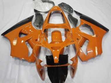 Arancione Lucido & Nero 2000-2002 Kawasaki ZX6R Carene Moto