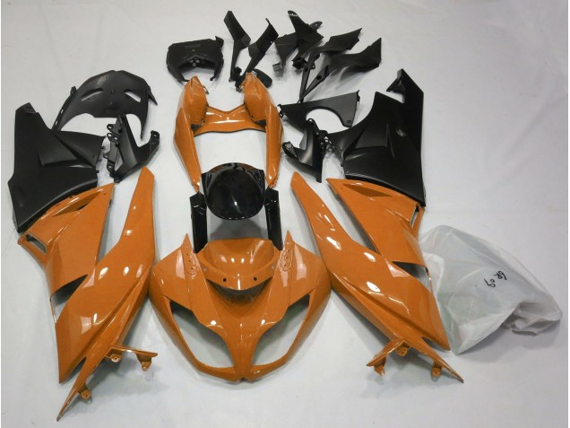 Arancione Lucido & Nero 2009-2012 Kawasaki ZX6R Carene Moto Arancione Lucido & Nero 2009-2012 Kawasaki ZX6R Carene Moto