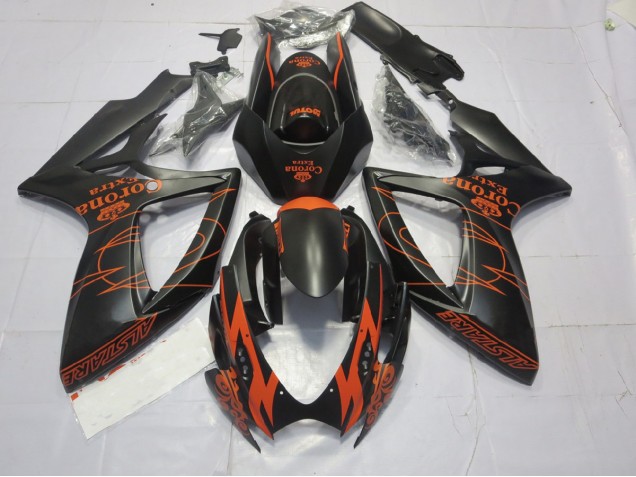 Arancione Opaco 2006-2007 Suzuki GSXR 600-750 Carene Moto Arancione Opaco 2006-2007 Suzuki GSXR 600-750 Carene Moto