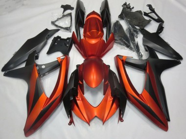 Arancione Opaco Bruciato 2008-2010 Suzuki GSXR 600-750 Carene Moto