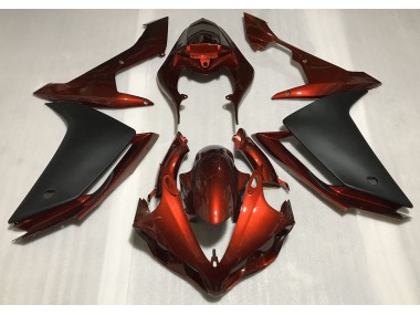 Arancione Scuro Lucido & Nero 2007-2008 Yamaha R1 Carene Moto