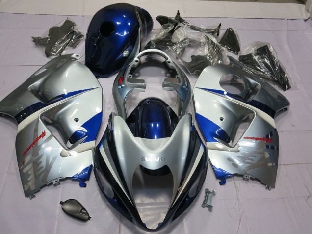 Argento & Blu 1997-2007 Suzuki GSXR 1300 Carene Moto Argento & Blu 1997-2007 Suzuki GSXR 1300 Carene Moto