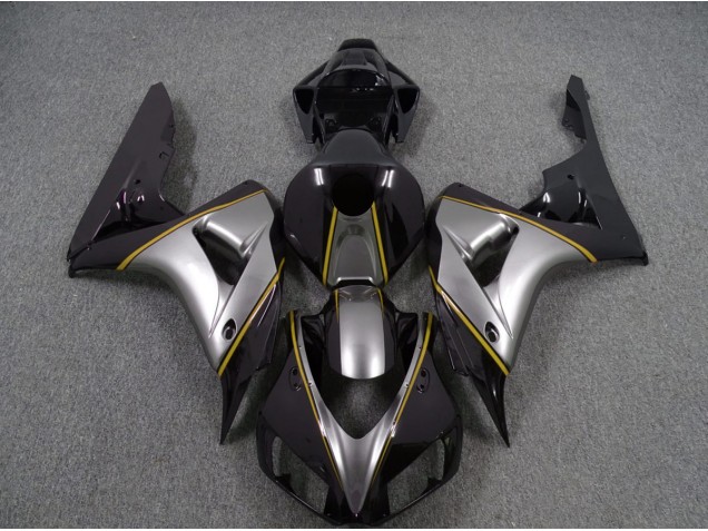 Argento Con Striscia Gialla 2006-2007 Honda CBR1000RR Carene Moto Argento Con Striscia Gialla 2006-2007 Honda CBR1000RR Carene Moto