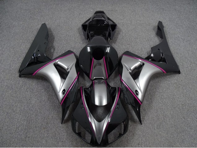 Argento Con Striscia Rosa 2006-2007 Honda CBR1000RR Carene Moto Argento Con Striscia Rosa 2006-2007 Honda CBR1000RR Carene Moto