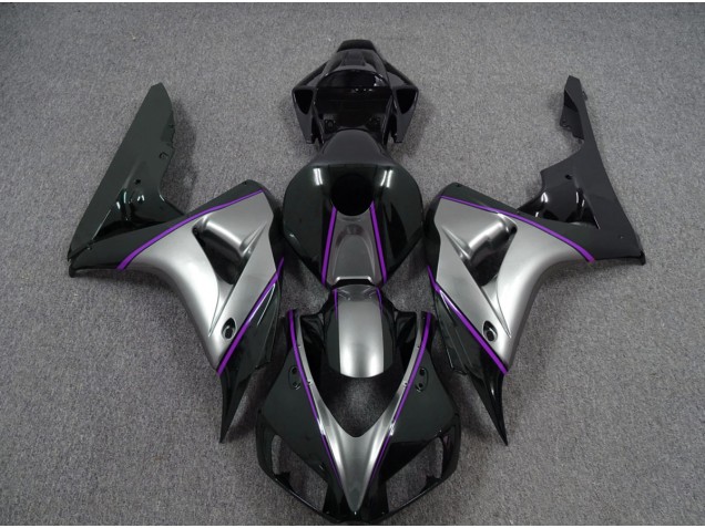 Argento Con Striscia Viola Scuro 2006-2007 Honda CBR1000RR Carene Moto Argento Con Striscia Viola Scuro 2006-2007 Honda CBR1000RR Carene Moto