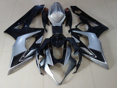 Argento Lucido & Nero 2005-2006 Suzuki GSXR 1000 Carene Moto