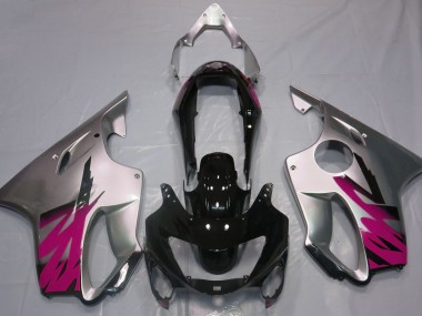 Argento Lucido & Rosa 1999-2000 Honda CBR600 F4 Carene Moto