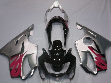 Argento Lucido & Rosso 1999-2000 Honda CBR600 F4 Carene Moto