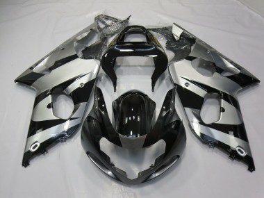 Argento & Nero 2000-2002 Suzuki GSXR 1000 Carene Moto