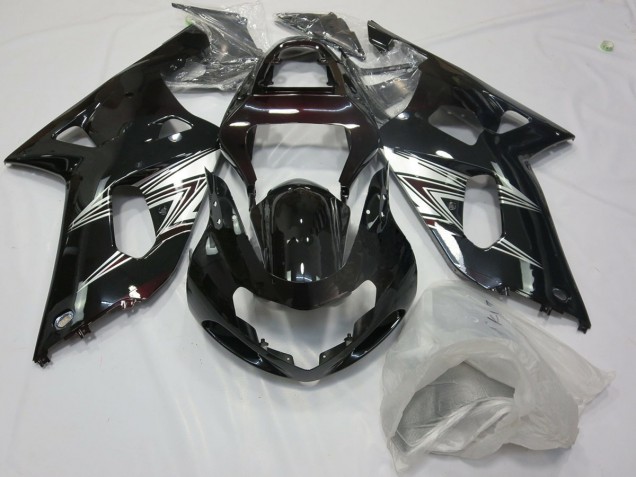 Argento Nero 2001-2003 Suzuki GSXR 600-750 Carene Moto Argento Nero 2001-2003 Suzuki GSXR 600-750 Carene Moto