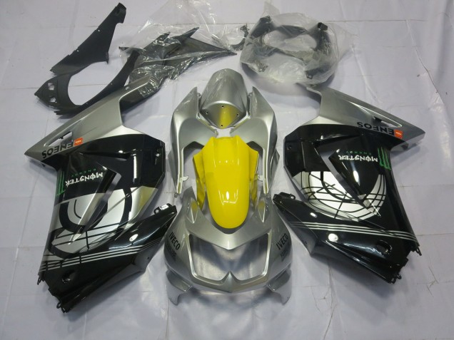 Argento & Nero 2008-2012 Kawasaki Ninja 250 Carene Moto Argento & Nero 2008-2012 Kawasaki Ninja 250 Carene Moto