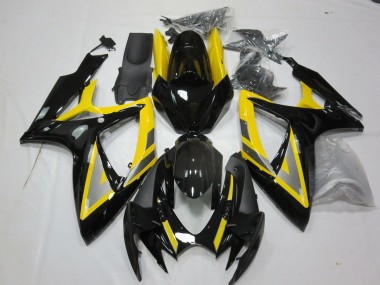 Argento & Nero Giallo 2006-2007 Suzuki GSXR 600-750 Carene Moto