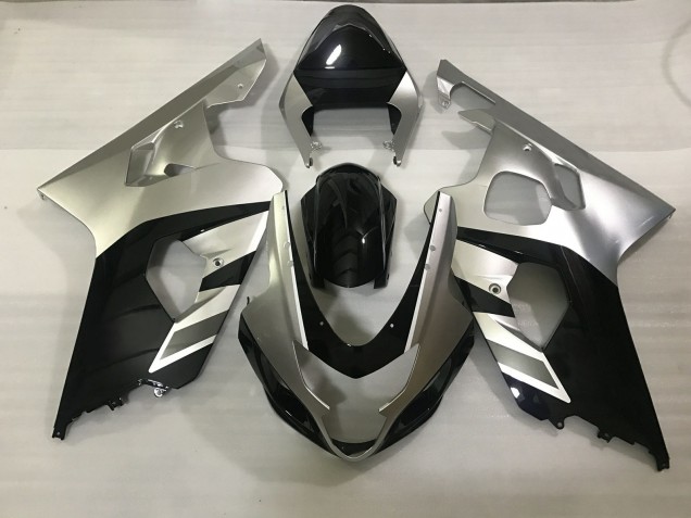 Argento Opaco & Nero 2004-2005 Suzuki GSXR 600-750 Carene Moto Argento Opaco & Nero 2004-2005 Suzuki GSXR 600-750 Carene Moto
