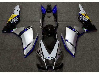 Argento Pirelli & Blu 2010-2015 Aprilia RSV4 1000 Carene Moto