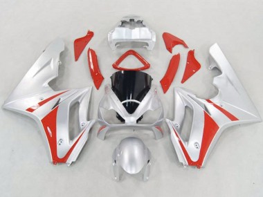 Argento & Rosso 2006-2008 Triumph Daytona 675 Carene Moto