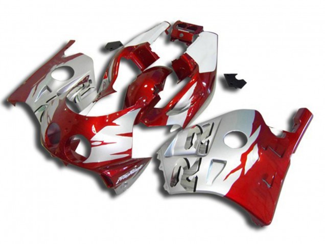 Argento Rosso & Bianco 1990-1998 Honda CBR250RR Carene Moto Argento Rosso & Bianco 1990-1998 Honda CBR250RR Carene Moto