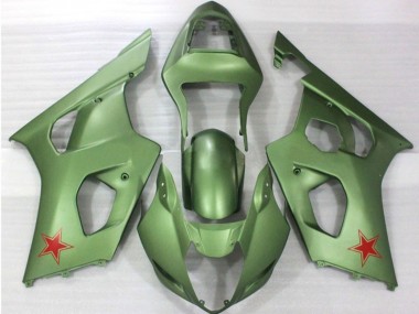 Army Green 2003-2004 Suzuki GSXR 1000 Carene Moto
