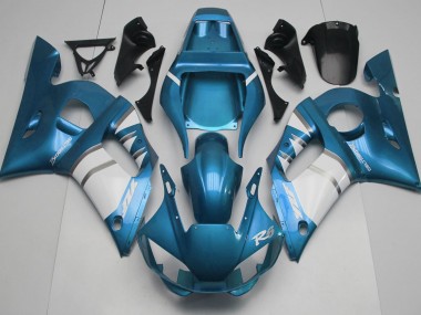 Azzurro & Bianco 1998-2002 Yamaha R6 Carene Moto