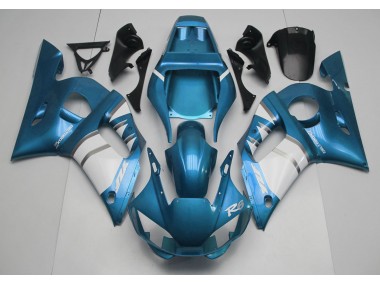 Azzurro & Bianco 1998-2002 Yamaha R6 Carene Moto