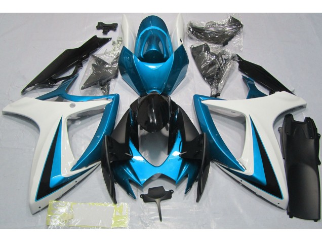 Azzurro & Bianco 2006-2007 Suzuki GSXR 600-750 Carene Moto Azzurro & Bianco 2006-2007 Suzuki GSXR 600-750 Carene Moto