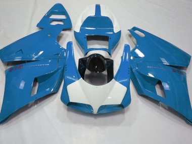 Azzurro & Bianco Lucidi 1993-2005 Ducati 996 748 916 998 Carene Moto